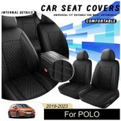 Resim Topnotch Volkswagen Polo 2019 2023 Universal Black Beige Line Two Front Seats Koltuk Kılıfı 