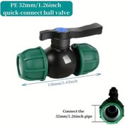 Resim Willowhaven 32mm Yeşil Hızlı Bağlantı Valfi Yüksek Akış Tarım Bahçe Sulama 