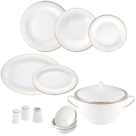Resim Jumbo Bright Gold 60 Parça 12 Kişilik Yemek Takımı 