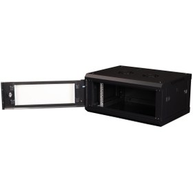 Resim Lande - 4U 19" Duvar Tipi Rack Kabinet - Genişlik: 600 mm | Derinlik: 450 mm - Siyah 