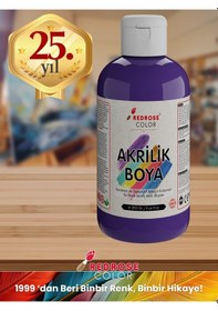 Resim Red Rose Mor Akrilik Boya 250 G 