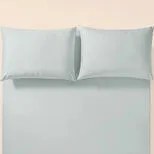 Resim %100 Pamuk Percale Lastikli Çarşaf 200x200 Cm Mavi - Pure Serisi 