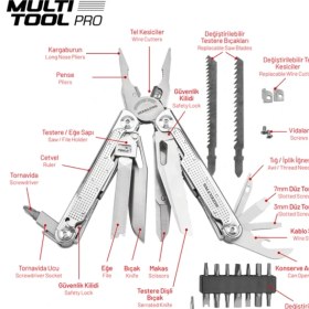 Resim İzeltaş 180 mm Multi Tool Pro (15 Fonksiyonlu) Pense 14000 005269 