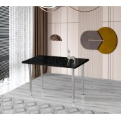 Resim Demontepark 70 x 120 cm Masa Mutfak Masası Yemek Masası Çalışma Masası Siyah 