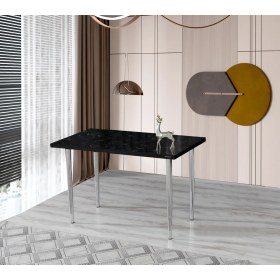Resim Demontepark 70 x 120 cm Masa Mutfak Masası Yemek Masası Çalışma Masası Siyah 