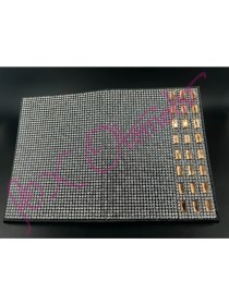 Resim Fox Gümüş Taşlı Gold Detaylı Ruhsat Kabı 