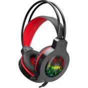 Resim FourForce Snopy Sn-Gx7 Crazy USB Led'li Mikrofonlu Oyuncu Kulaklığı, Siyah 