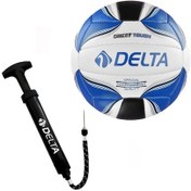 Resim Delta Rivo No 5 Dikişli Voleybol Topu Beyaz Mavi + Pompa Beyaz - Mavi 