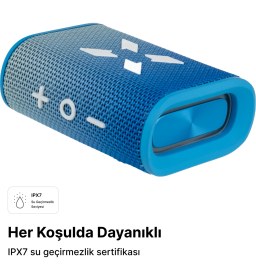 Resim Xenon Smart Kablosuz Bluetooth Stereo Hoparlör Rgb Işıklı 5w Tws Ipx7 Ses Bombası X6703 