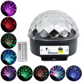 Resim Disko Topu Renkli Işıklı Lazer Parti Bluetooth Bağlantılı LED Küre Nemere 