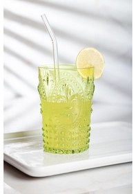 Resim Akrilik Yeşil Tekli Kısa Bardak & Su Meşrubat Kahve Yanı Bardağı 400 Ml Cam Değildir Çok Renkli 