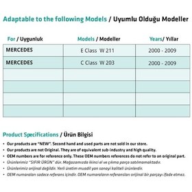 Resim Mercedes E Class W211 için Sunroof Güneşlik Perde Ayağı-Arka Sol 