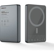 Resim Recci RP35 PD 20W Led Göstergeli Hızlı Şarj Özellikli Wireless Powerbank 15W 10000mAh Gri 