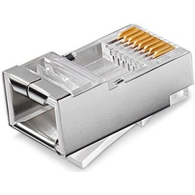 Resim Rj45 Cat5 Cat6 Jack Metal Konnektör Başlık 10 Adet 