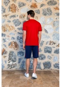 Resim Doreanse Erkek Kısa Kol Kırmızı Şortlu Pijama Takım C5t0n54y42 001 