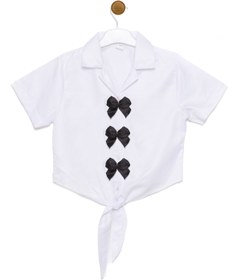 Resim redbug kids Kız Çocuk Kırmızı Fiyonklu Gömlek 23 Nisan 29 Ekim 