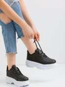 Resim Devida Kadın Beyaz Spor Ayakkabı 6 Cm Yüksek Rahat Air Taban Günlük Sneaker GX401 