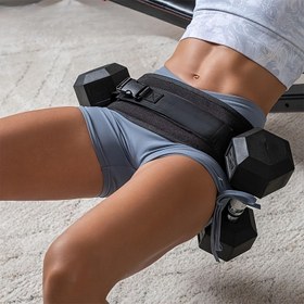 Resim Ayarlanabilir Bel Kilo Kemeri - 360° Dönebilen, Siyah Naylon, Dizel Eğitim ve Ev Spor Salonu Egzersizleri için Kalça Şekillendirme Tasarımı, Fitness Tutkunları için Mükemmel Hediye, Spor Aksesuarları 