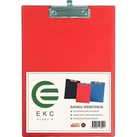 Resim Ekc - A4 Kapaklı Sekreterlik Kırmızı, Bloknot Yazı Tablası, Clipboard 