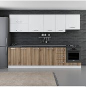 Resim Minar 290 Cm Mutfak Dolabı Beyaz Dore 290-D8 Beyaz 