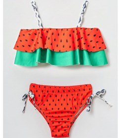 Resim Beniizle Desenli Kız Çocuk Bikini Takım Çilek 