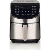 Resim 7 Litre Geniş Sepetli Metal Airfryer, 12 Program, Kurutma, Max Crispy, Çok Renkli 