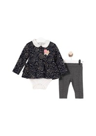 Resim Dear Enika Bupperkids Kız Bebek Jakarlı Lacivert Ceketli 3'lü Takım 001 