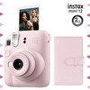 Resim Fujifilm Instax mini 12 Beyaz Fotoğraf Makinesi ve 96'lı Laporta Albüm Seti 