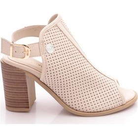 Resim Mammamia D25ys-2645 Kadın Deri Sandalet Kemik Pen 