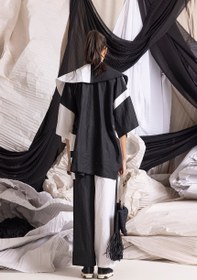 Resim Dama Desenli YOULinen Kap - Siyah/Beyaz / Std 