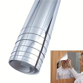 Resim 1 Kendinden yapışkanlı aynalı duvar çıkartmaları - Kırılmaz, yıkanabilir ve cam, fayans, dolap kapıları ve düz yüzeyler için uygun - Modern tarz dekorasyonu, ev ve aynalı duvar dekorasyonu için yaratıcılık için bölümlendirilir 