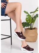 Resim Bordo Rugan Delikli Bayan Ortopedik Airmax Taban Sabo Terlik (920 