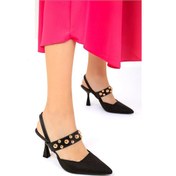 Resim Kindep London&london Bunu Hasır Kapalı Topuklu Kadın Ayakkabı Siyah Siyah 