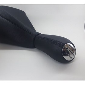 Resim Clio 4 Vites Topuzu (Siyah Deri & Siyah Dikiş) 