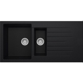 Resim Peramics Aqua 60 - Siyah - 1.5 Göz Granit Eviye 