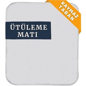 Resim Beylini Ütüleme Matı Masası Kılıfı Örtüsü Bezi, Keçeli,Süngerli 53x71 cm Gri 