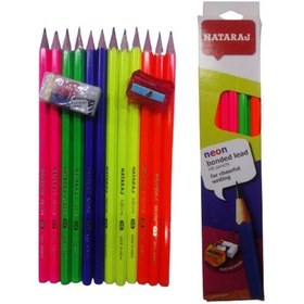 Resim Nataraj Kurşun Kalem Hb 1 Düzine Kalemtraş Silgi N11.3724 