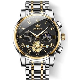 Resim Sones Sanda 6025 Çift Zamanlı Dijital Ekranlı Aydınlatmalı Takvim Su Geçirmez Çok Fonksiyonlu Erkek Spor Kuvars Saat Siyah Beyaz 