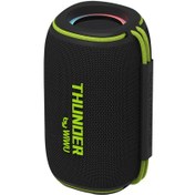 Resim Wiwu H5 Su Geçirmez Rgb Işıklı Tws Bluetooth Hoparlör V5.3 15W Siyah 