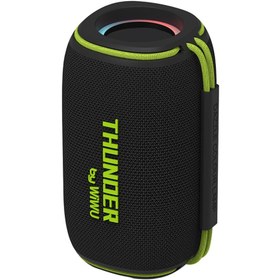 Resim Wiwu H5 Su Geçirmez Rgb Işıklı Tws Bluetooth Hoparlör V5.3 15W Siyah 