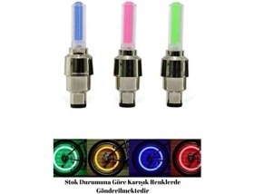 Resim Ksmart 1 Çift LED Işıklı Hareket Sensörlü Mavi Işıklı Bisiklet Araba Motor Sibop Kapağı Lambası 