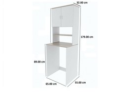 Resim BİCABİN ÇAMAŞIR MAKİNESİ BÖLMELİ BANYO DOLABI 
