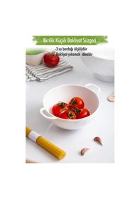 Resim Akrilik Beyaz Mini Pirinç Süzgeçi & Bakliyat Süzgeçi 3 Su Bardağı Ölçülü Çok Renkli 