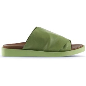 Resim Bueno Shoes Yeşil Deri Kadın Düz Terlik 01WQ9100 01WQ9100 