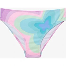 Resim Penti Kız Çocuk Rainbow Butterfly Halter Yaka Bikini Takımı 