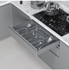Resim Starax 2290 Çekmece İçi Plastik Kaşıklık Gri Renk 13 Bölmeli 84 x 49 CM 