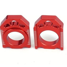 Resim Motion003 Kırmızı Alüminyum Dirt Bike Zincir Gergi Ayar Bloğu Honda Cr Crf Model 