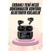 Resim Techno Stock Kulak Içi Bluetooth Kulaklık Ekranlı Müzik Dinleme Çağrı Cevaplama Siyah 