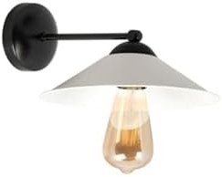 Resim Rsylight Retro Metal Siyah Gövde Beyaz Başlık Aplik 23 Cm Siyah Ve Beyaz Rt5062000 