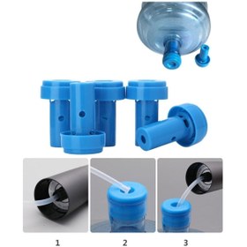 Resim Vakia Sebil Üstü Yaylı Damacana Kapağı Şarjlı Pompa Uyumlu / Non-spil Kapak / Carboy Cap / Ghita Carboy 